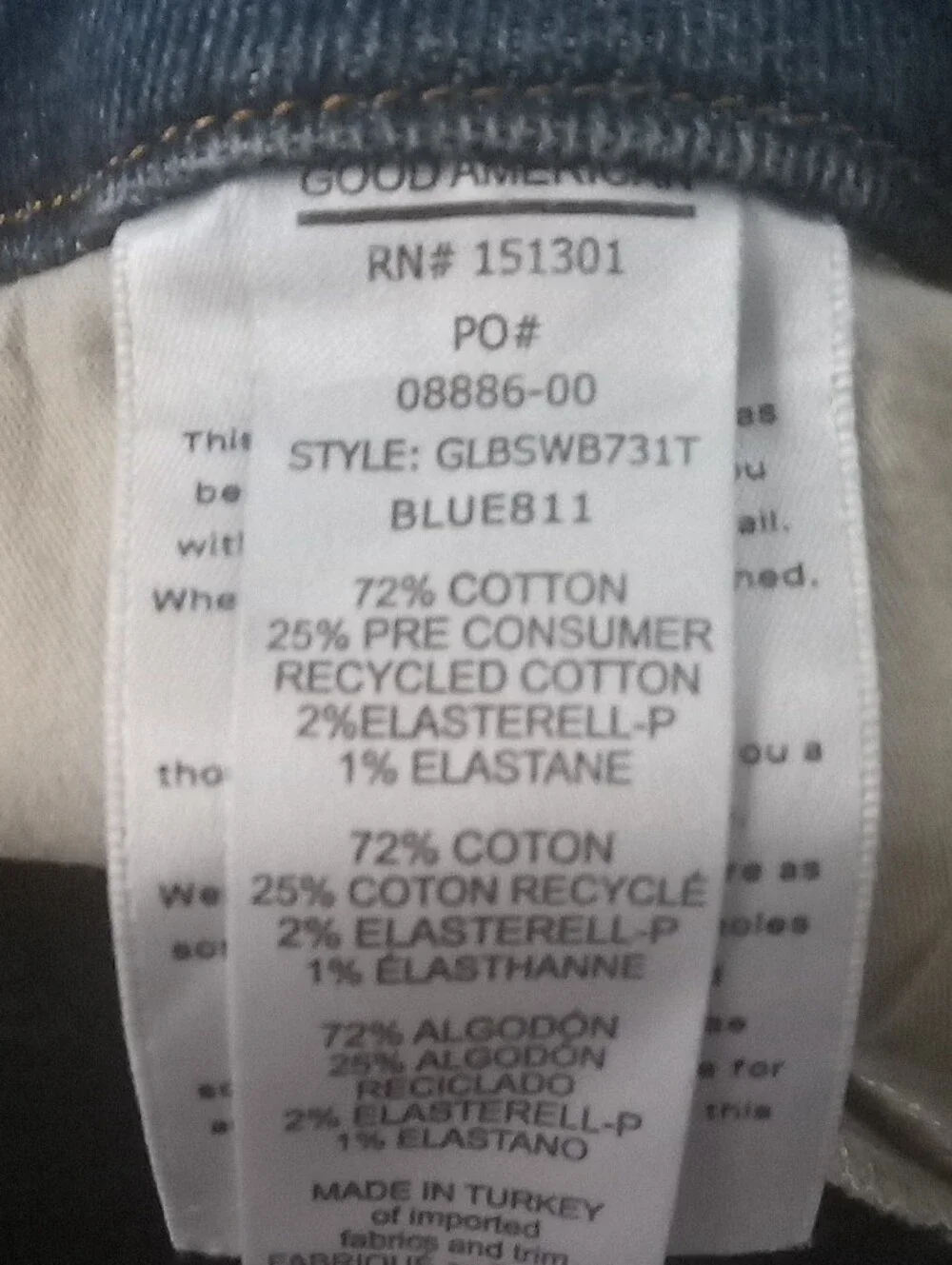 Good American Blue Wide-Leg Flare Jeans Size 6/28